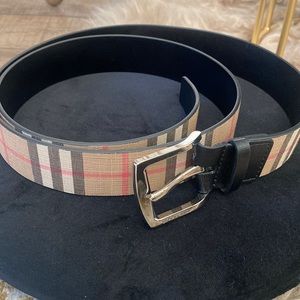 Burberry Vintage Check Leather Belt